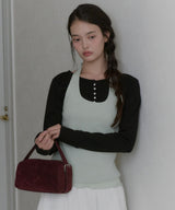 【GIUNON】hem mellow holter neck tops / ヘムメロウホルターネック