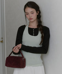 【GIUNON】hem mellow holter neck tops / ヘムメロウホルターネック