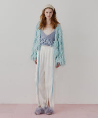 【J1U by LA BELLE ETUDE】2WAYループフェザー×かぎあみニット