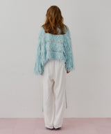 【J1U by LA BELLE ETUDE】フロント裾ZIPチュールフリルデザインパンツ