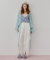 【J1U by LA BELLE ETUDE】フロント裾ZIPチュールフリルデザインパンツ