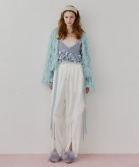 【J1U by LA BELLE ETUDE】フロント裾ZIPチュールフリルデザインパンツ