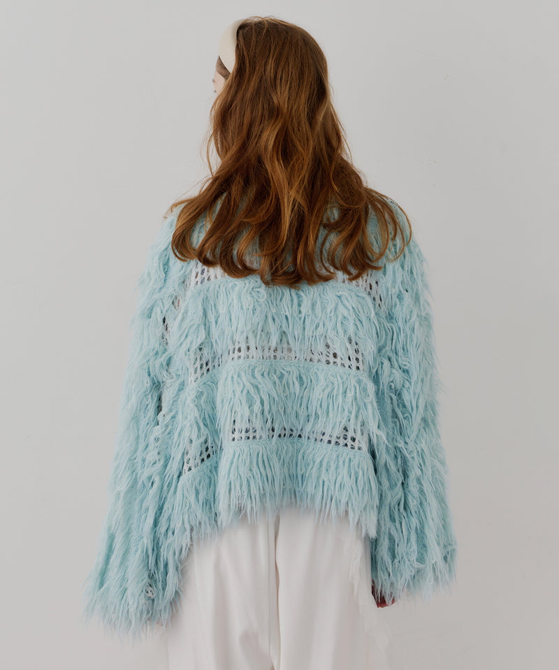 【J1U by LA BELLE ETUDE】2WAYループフェザー×かぎあみニット