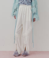 【J1U by LA BELLE ETUDE】フロント裾ZIPチュールフリルデザインパンツ