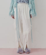 【J1U by LA BELLE ETUDE】フロント裾ZIPチュールフリルデザインパンツ