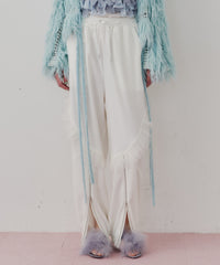 【J1U by LA BELLE ETUDE】フロント裾ZIPチュールフリルデザインパンツ