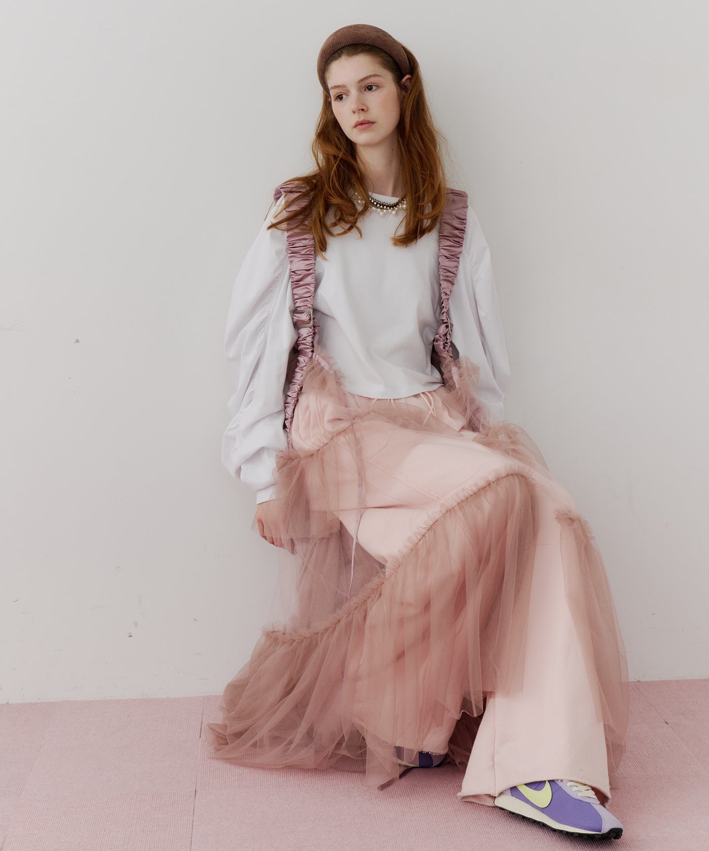 シースルーボリュームチュールデザインジレ 予約】【J1U by LA BELLE ETUDE】シースルーボリュームチュール