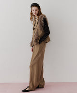 【J1U by LA BELLE ETUDE】フロント裾ZIPチュールフリルデザインパンツ