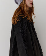 【予約】【J1U by LA BELLE ETUDE】ノーカラームートンライクボンディングコート