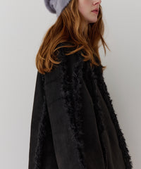 【予約】【J1U by LA BELLE ETUDE】ノーカラームートンライクボンディングコート