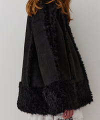 【予約】【J1U by LA BELLE ETUDE】ノーカラームートンライクボンディングコート