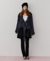 【J1U by LA BELLE ETUDE】2WAYループフェザー×かぎあみニット