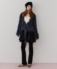 【J1U by LA BELLE ETUDE】2WAYループフェザー×かぎあみニット