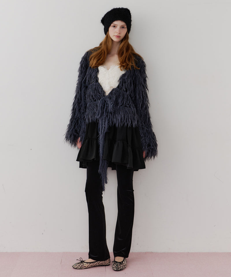 【J1U by LA BELLE ETUDE】2WAYループフェザー×かぎあみニット