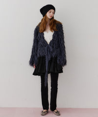 【J1U by LA BELLE ETUDE】2WAYループフェザー×かぎあみニット