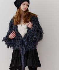 【J1U by LA BELLE ETUDE】2WAYループフェザー×かぎあみニット