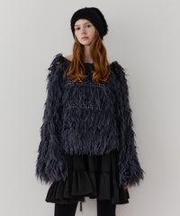 【J1U by LA BELLE ETUDE】2WAYループフェザー×かぎあみニット