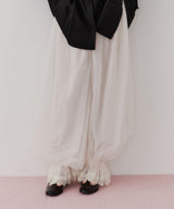 【一部カラー予約】【J1U by LA BELLE ETUDE】裾レースチュールバルーンパンツ