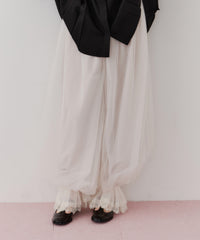【一部カラー予約】【J1U by LA BELLE ETUDE】裾レースチュールバルーンパンツ