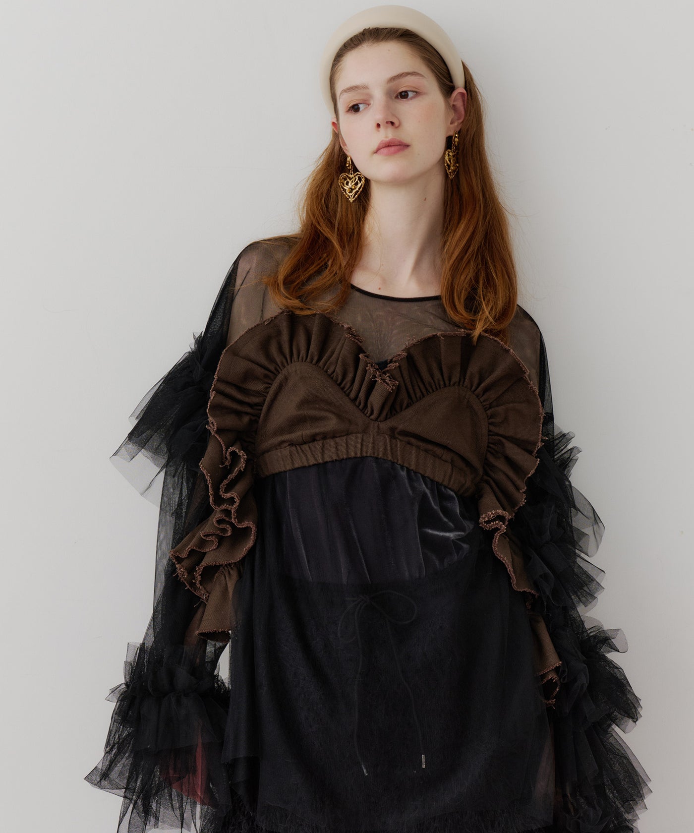 J1U by LA BELLE ETUDE】ボリュームドレープフリルビスチェ – LA BELLE