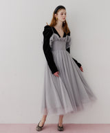 【J1U by LA BELLE ETUDE】ヘムフリルコルセットワンピース