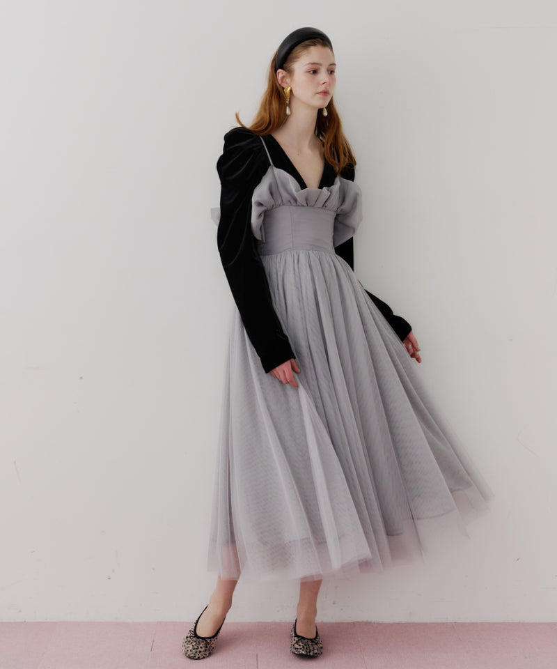 【J1U by LA BELLE ETUDE】ヘムフリルコルセットワンピース