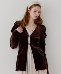 【REVIVAL】【J1U by LA BELLE ETUDE】クラシカルベロアパフスリーブJK