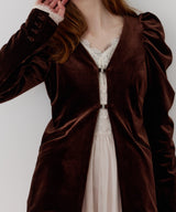 【REVIVAL】【J1U by LA BELLE ETUDE】クラシカルベロアパフスリーブJK