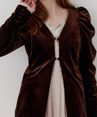 【REVIVAL】【J1U by LA BELLE ETUDE】クラシカルベロアパフスリーブJK