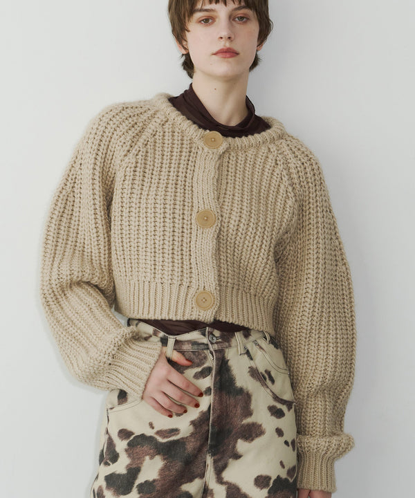 【room153】2wayチャンキークロップドニット