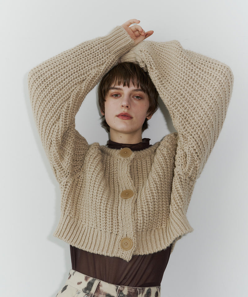 【room153】2wayチャンキークロップドニット