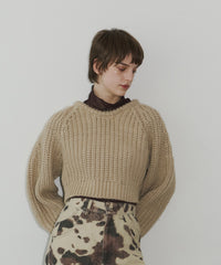 【room153】2wayチャンキークロップドニット