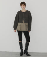 【room153】2wayチャンキークロップドニット