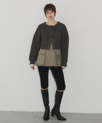 【room153】2wayチャンキークロップドニット