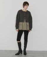 【room153】2wayチャンキークロップドニット