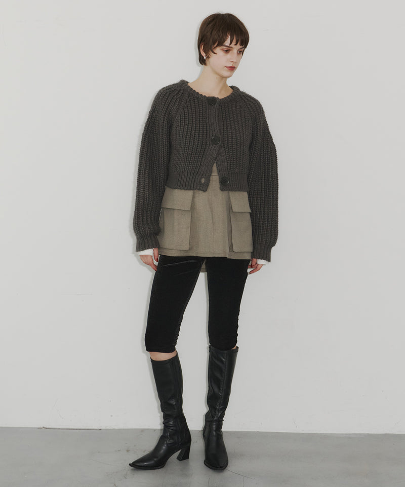 【room153】2wayチャンキークロップドニット