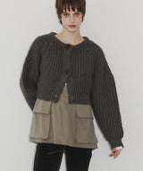 【room153】2wayチャンキークロップドニット