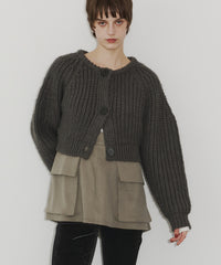 【room153】2wayチャンキークロップドニット