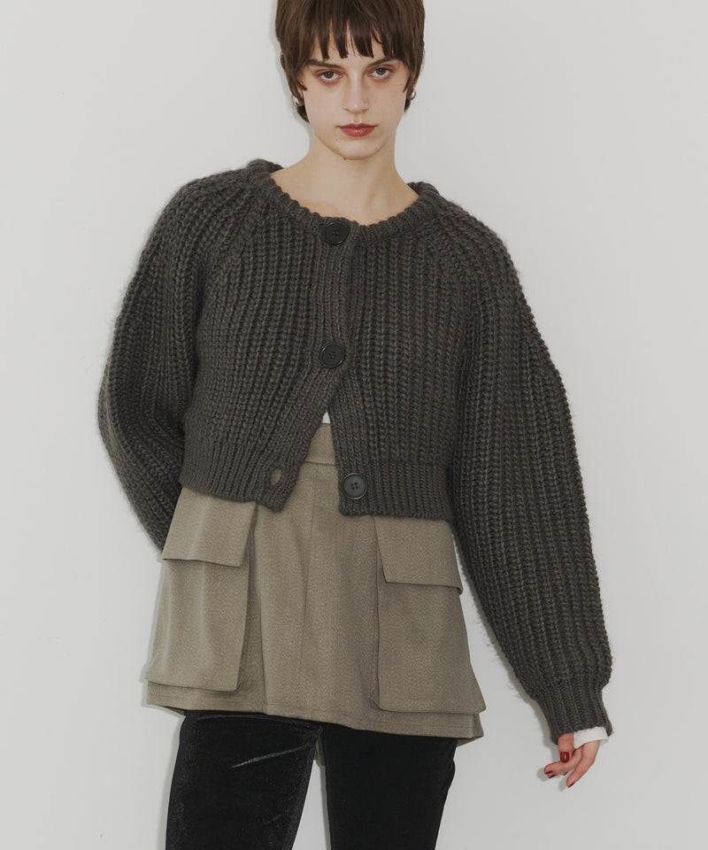 【room153】2wayチャンキークロップドニット