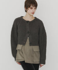 【room153】2wayチャンキークロップドニット