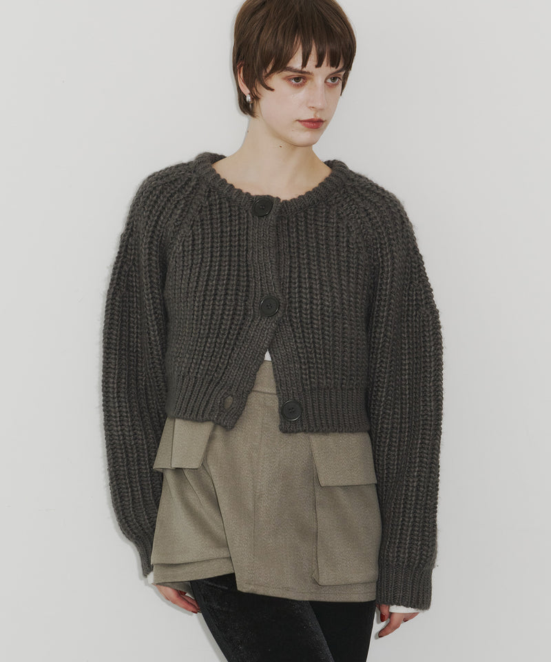 【room153】2wayチャンキークロップドニット