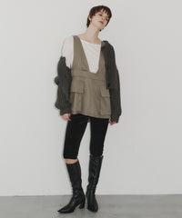 【room153】ビックポケットエプロントップス