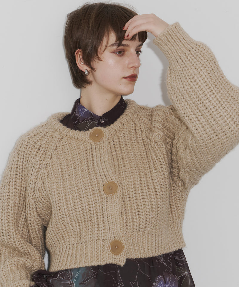 【room153】2wayチャンキークロップドニット