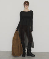 【room153】オーガンジーギャザーワンピース