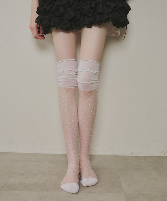 【J1U by LA BELLE ETUDE】シアードットハイソックス