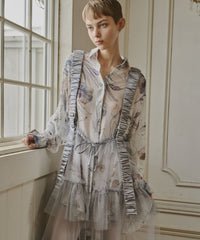 【REVIVAL】オリジナルvintageフラワープリントリラックスシャツ