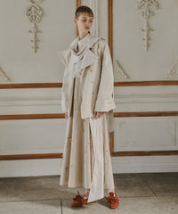 【予約開始待ち】カーブスリーブボウタイリボンショートトレンチ