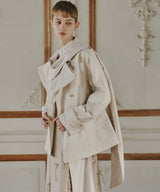 【予約開始待ち】カーブスリーブボウタイリボンショートトレンチ