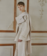 【予約開始待ち】カーブスリーブボウタイリボンショートトレンチ