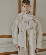 【予約開始待ち】カーブスリーブボウタイリボンショートトレンチ